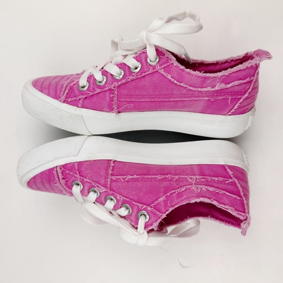 Blowfish Malibu Vivid Sneakers Pink Floral Embroidery Size 6 - Picture 6 of 11